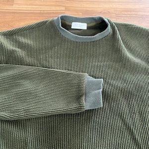 John Elliott green corduroy sweatshirt pullover size 2 medium
